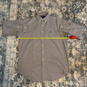 Polo by Ralph Lauren Brown Checkered Casual Button Down Shirt